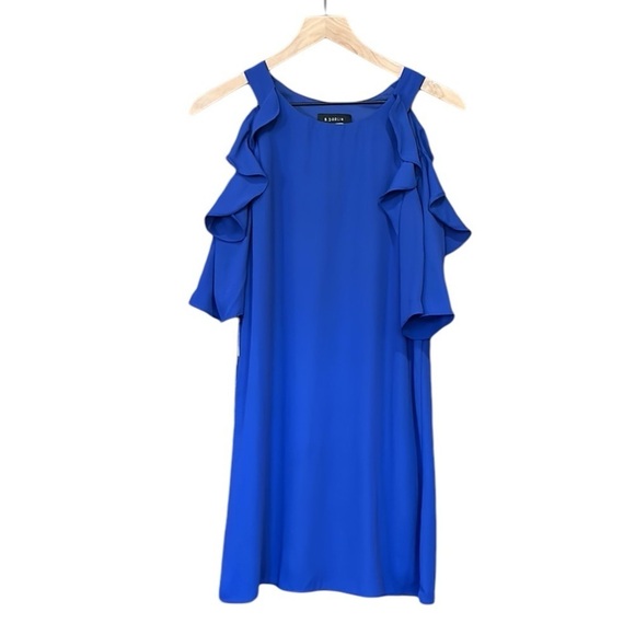 B. Darlin Off-Shoulder Dress Cobalt Blue Size 6 - Picture 4 of 8